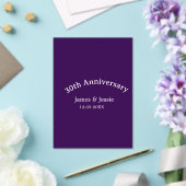 30th wedding anniversary name date purple simple  acryl uitnodigingen (Insitu (Huwelijk))