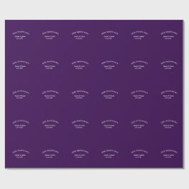30th wedding anniversary name date purple simple  cadeaupapier