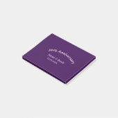 30th wedding anniversary name date purple simple  post-it® notes (Schuin)