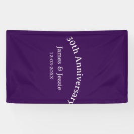 30th wedding anniversary name date purple simple  spandoek