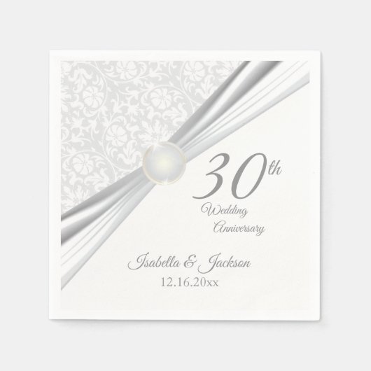  30th Wedding Jubileum Design Servetten (Voorkant)