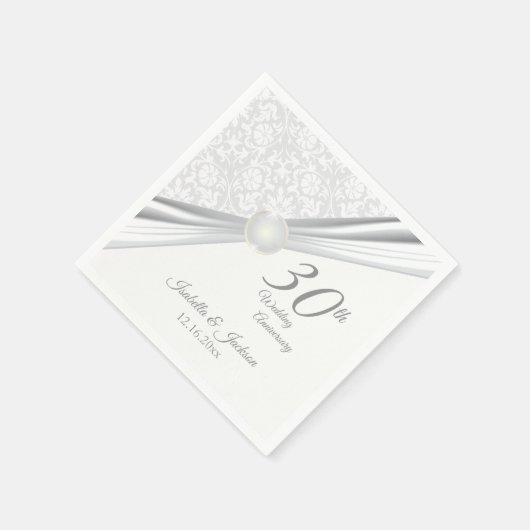  30th Wedding Jubileum Design Servetten (Hoek)