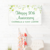 30th Wedding Jubileum Green Stars Script Name Spandoek (Insitu)