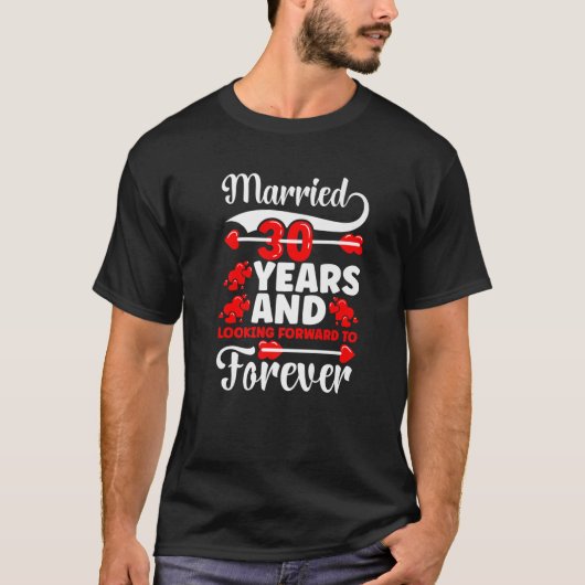 30th Wedding Jubileum Ideas Couple Jubileum T-shirt (Voorkant)