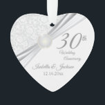 30th Wedding Jubileum Keepomwille Design Ornament<br><div class="desc">🥇 EEN ORIGINEEL KOPYRIGHT ART ONTWERP VAN Donna Siegrist ALLEEN BESCHIKBAAR OP ZAZZLE! 30th Wedding Jubileum Keepomwille Design Ornament. Dit mooie ornament wordt een hit met dat speciale paar of die persoon of personen. Het zou ook goed werken voor alle andere evenementen, zoals een verloving, bruiloft, verjaardag, afstuderen, pensionering, enz....</div>