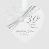 30th Wedding Jubileum Keepomwille Design Ornament (voorkant)