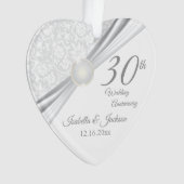 30th Wedding Jubileum Keepomwille Design Ornament (voorkant)