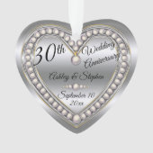 30th Wedding Jubileum Pearl Foto Keepomwille Ornament (voorkant)