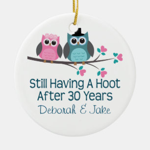 30th Wedding Jubileum Persoonlijk Gift Idea Keramisch Ornament