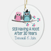 30th Wedding Jubileum Persoonlijk Gift Idea Keramisch Ornament (Links)