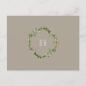 30th Wedding Jubileum Save the Date Greenery Aankondigingskaart (Achterkant)