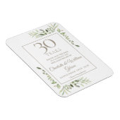 30th Wedding Jubileum Save the Date Greenery Magneet (Rechterzijde)