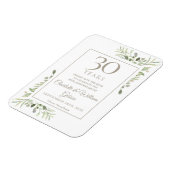 30th Wedding Jubileum Save the Date Greenery Magneet (Linkerzijde)