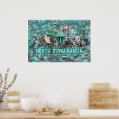 30x20 Print - De straten van North Tonawanda NY (Keuken)