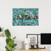 30x20 Print - De straten van North Tonawanda NY (Thuiskantoor)