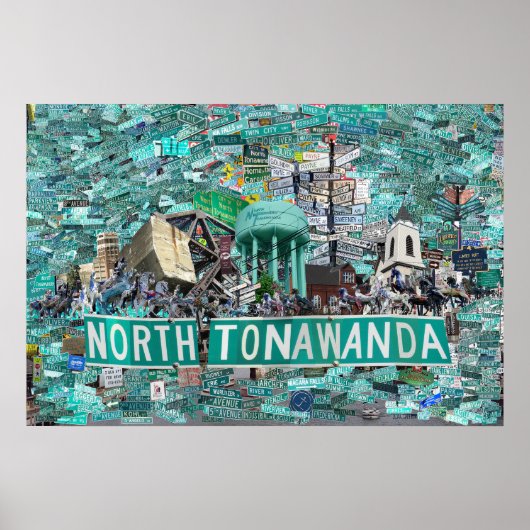 30x20 Print - De straten van North Tonawanda NY (Voorkant)