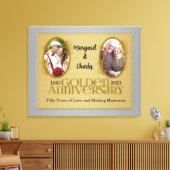 30x24 50e Golden Annivsersary Photo Collage Canvas Afdruk (Insitu (Woonkamer))