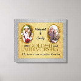 30x24 50e gouden jubileum fotocollage canvas afdruk