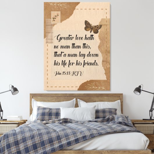 30x40 Canvas Bijbel Muur Art Print (Insitu (Slaapkamer))