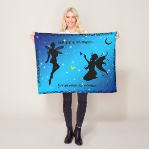 "30X40" Elf Fairy Butterfly - Geloof in jezelf Fleece Deken