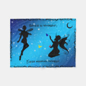 "30X40" Elf Fairy Butterfly - Geloof in jezelf Fleece Deken (Voorkant (Horizontaal))