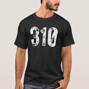 310 Area Code Los Angeles CA Mobile Telephone Area T-shirt