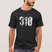 310 Area Code Los Angeles CA Mobile Telephone Area T-shirt (Voorkant)