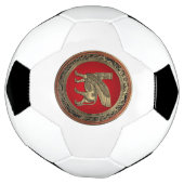 [310] Assyrian Winged Bull - Gold Lamassu Voetbal (Gedraaid)