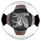 [310] Assyrian Winged Bull - Silver Lamassu Voetbal (Gedraaid)