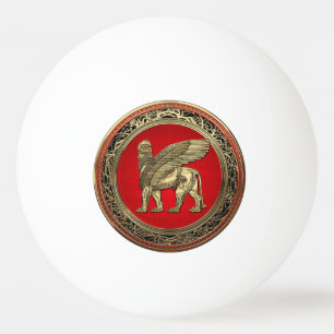 [310] Assyrische vleugelvleugel - Gold Lamassu Pingpongbal