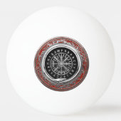 [310] Vegvisir - Viking Silver Magic Runass Pingpongbal (Voorkant)