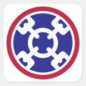 310e Duurzaamheidscommando Vierkante Sticker (Voorkant)