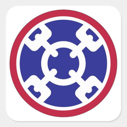 310e Duurzaamheidscommando Vierkante Sticker (Voorkant)