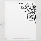 311-311-Lush Black & White Letterhead Gepersonaliseerd Briefhoofd (Voorkant / Achterkant)