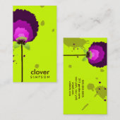 311-AANTREKKELIJK PAARSE ALLIUM | NEON VISITEKAARTJE (Voorkant / Achterkant)