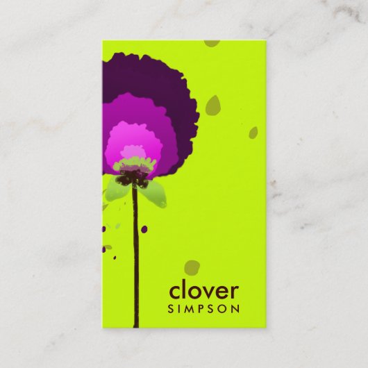 311-AANTREKKELIJK PAARSE ALLIUM | NEON VISITEKAARTJE (Voorkant)