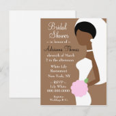 311-AFRIKAANS-AMERIKAANSE BRUID DOUCHE UITNODIGING (Voorkant / Achterkant)