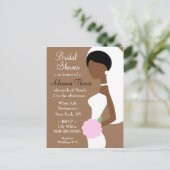 311-AFRIKAANS-AMERIKAANSE BRUID DOUCHE UITNODIGING (Staand voorkant)