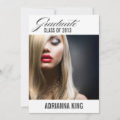 311 Afstuderen Aankondiging van een steenkoolgrijz (Voorkant)