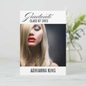 311 Afstuderen Aankondiging van een steenkoolgrijz (Staand voorkant)