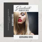 311 Afstuderen Aankondiging van een steenkoolgrijz (Voorkant / Achterkant)