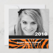 311-Afstuderen bekendmaking |Tijgeruitnodiging Kaart (Voorkant)