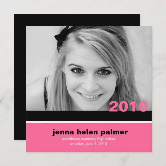 311-Afstuderen bekendmaking | Uitnodiging (Voorkant / Achterkant)