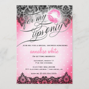 311 Alleen voor mijn lippen bachelorette Shower Kaart