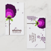 311-ALLUREREND PAARS ALLIUM | WITTE VISITEKAARTJE (Voorkant / Achterkant)