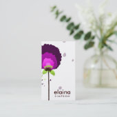 311-ALLUREREND PAARS ALLIUM | WITTE VISITEKAARTJE (Staand voorkant)