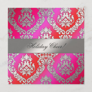 311 Alonnah Damask Cherry Cake Metallic Gold Kaart