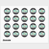 311 Aqua Glam Crazy Sticker Zwart Damask (Vel)