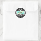 311 Aqua Glam Crazy Sticker Zwart Damask (Tas)