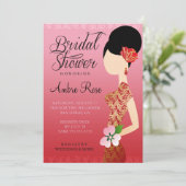 311 Aziatisch Vrijgezellenfeest van de Bride Kaart (Staand voorkant)